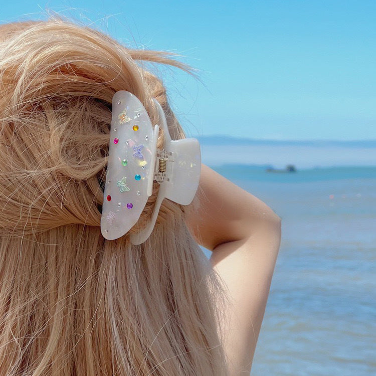 Rainbow Butterfly Hair Claw
