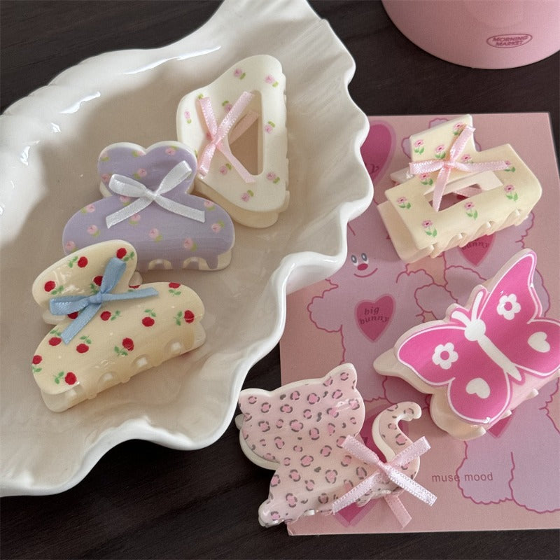 Pastel Cute Animal Hair Claw Clips