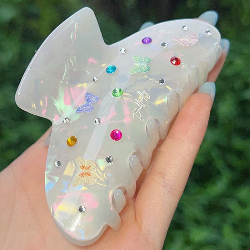 Rainbow Butterfly Hair Claw