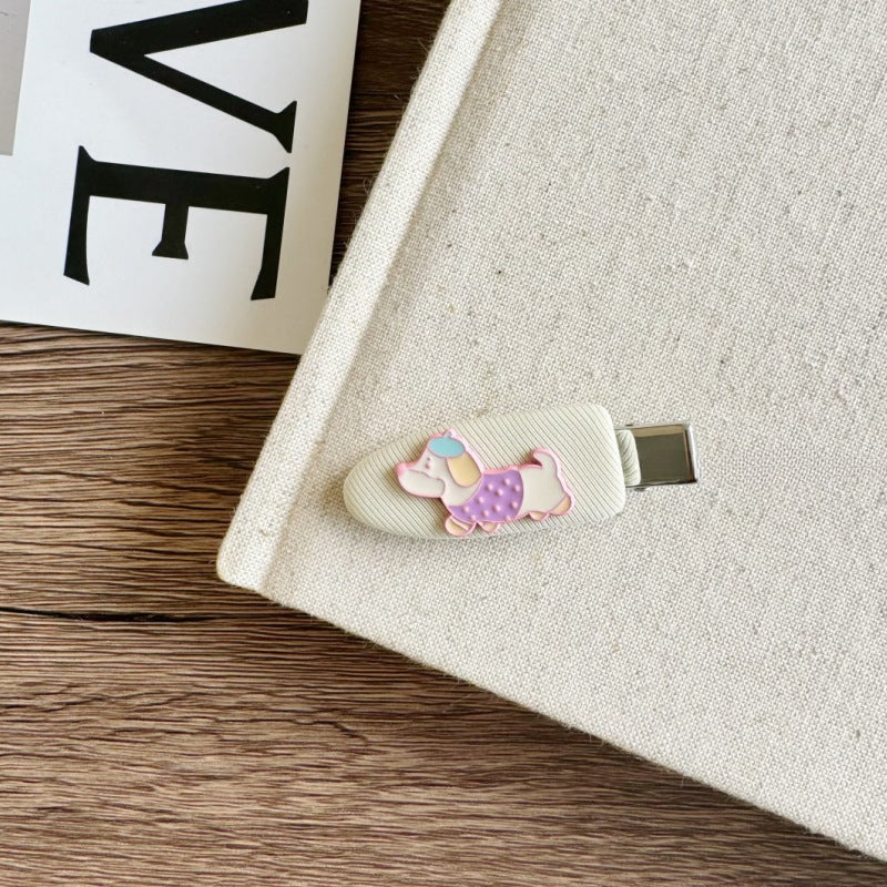 Pastel Dog Bow Hair Clips