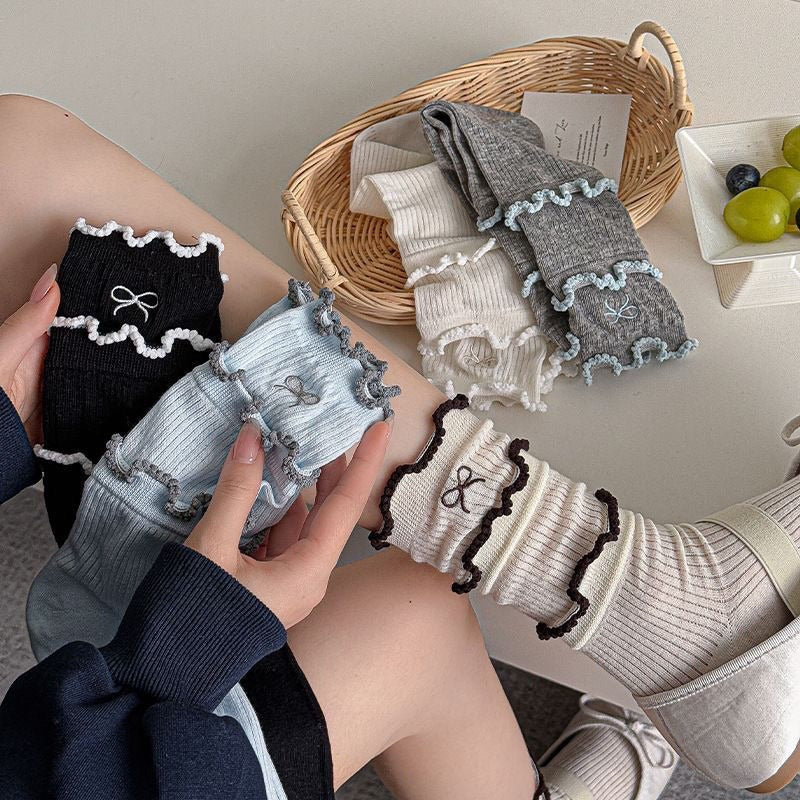 Sweet Frilly Ruffle Cotton Socks