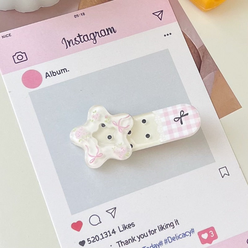 Handmade Pastel Star Hair Clips