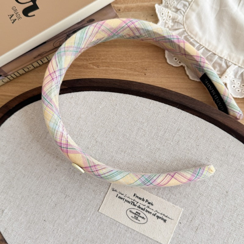 Pastel Plaid Hair Clip Set