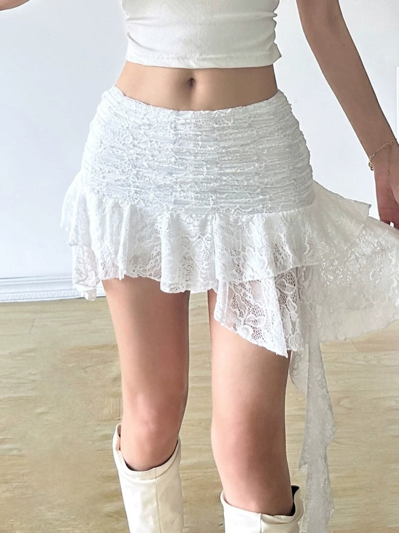 Swirl Lacey Mini Skirt