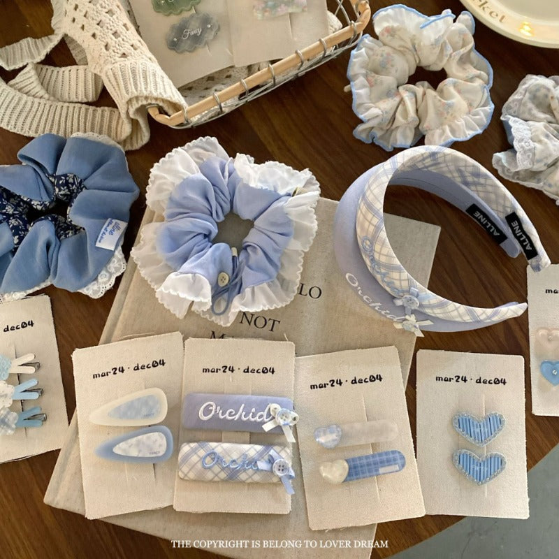 Assorted Blue Hair Accessories Set