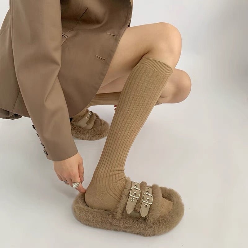 Cozy Over-the-Knee Ribbed Socks