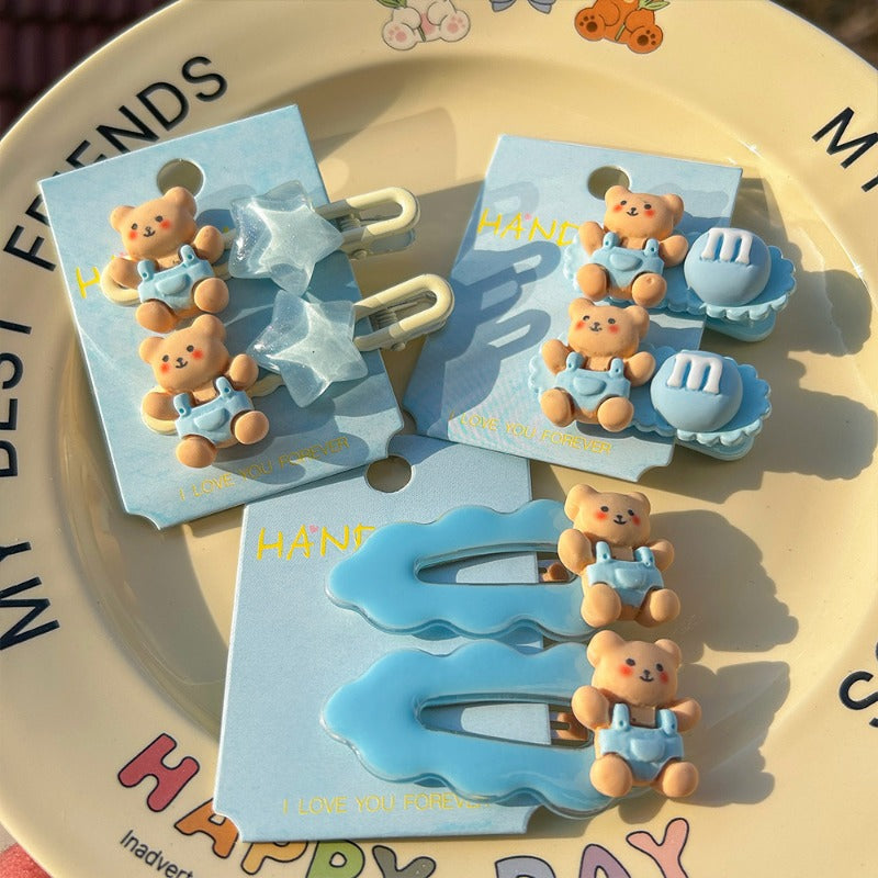 Cute Pastel Blue Hair Clips