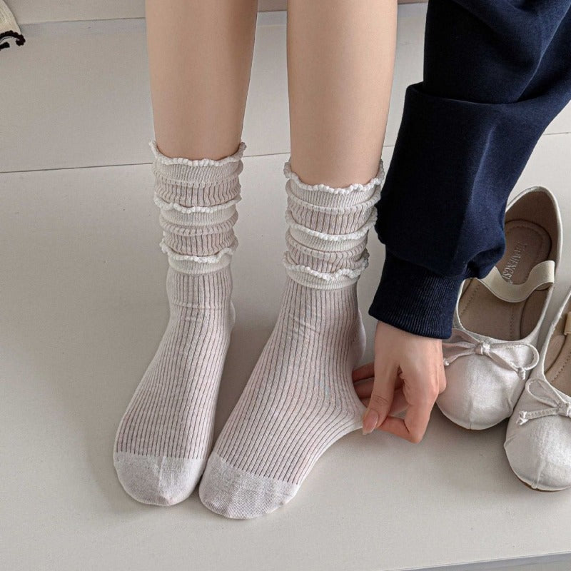 Sweet Frilly Ruffle Cotton Socks