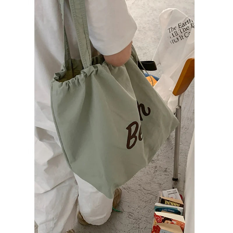 Beach Drawstring Tote Bag
