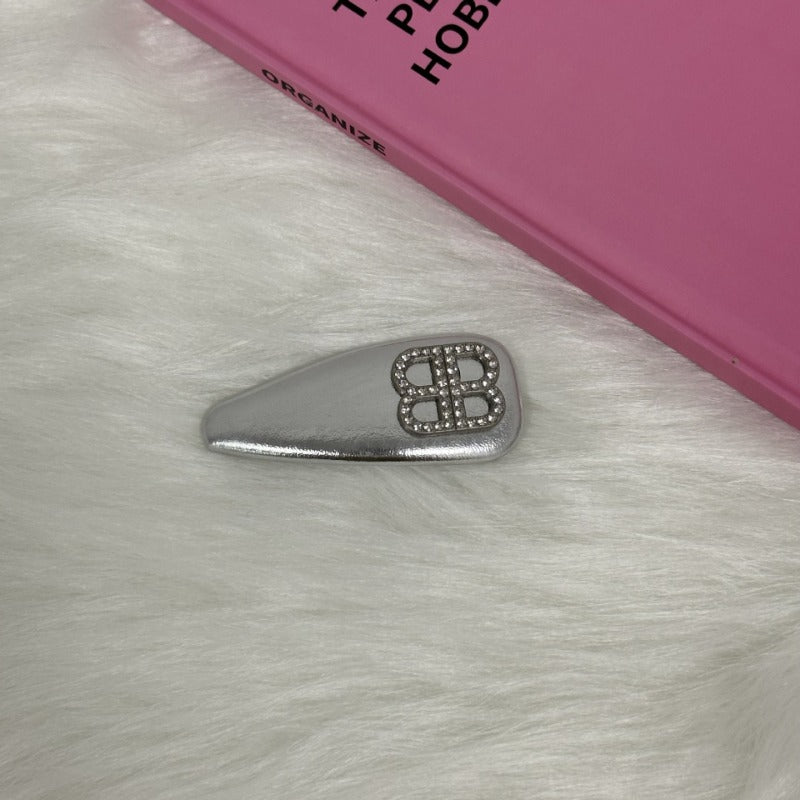 Premium Silver Metallic Hair Clips