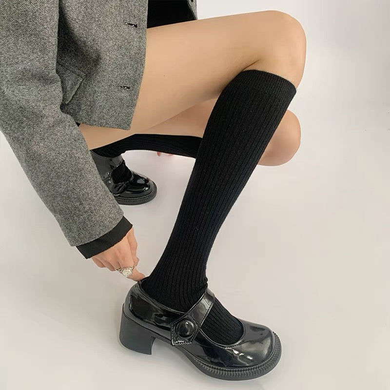 Cozy Over-the-Knee Ribbed Socks