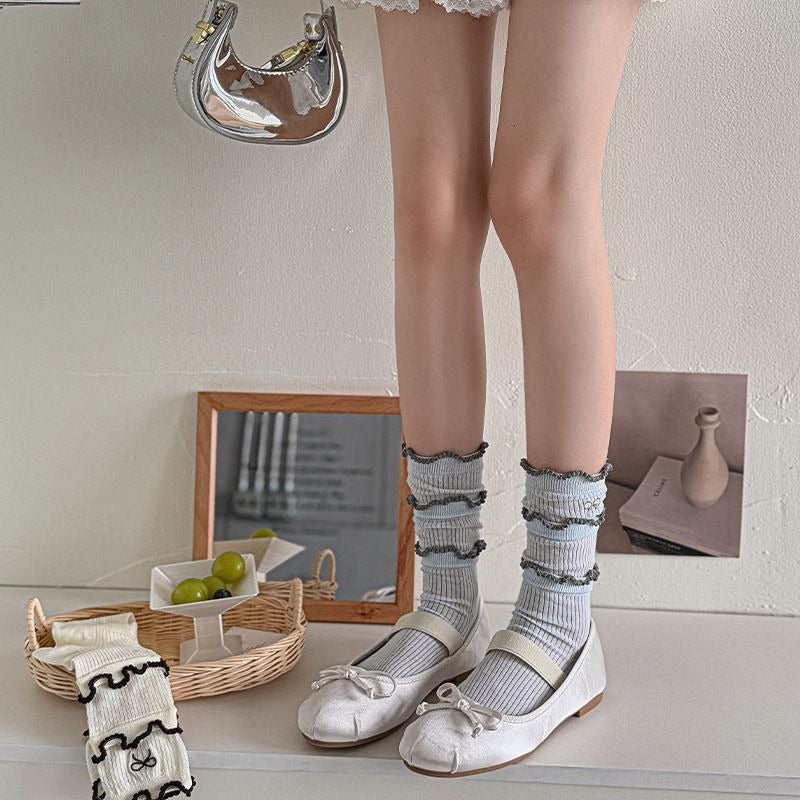 Sweet Frilly Ruffle Cotton Socks