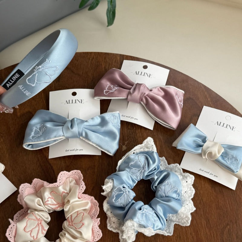 Elegant Satin Bow Hair Set
