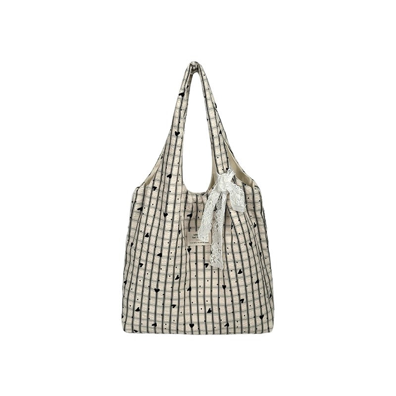 Heart Print Tote Bag
