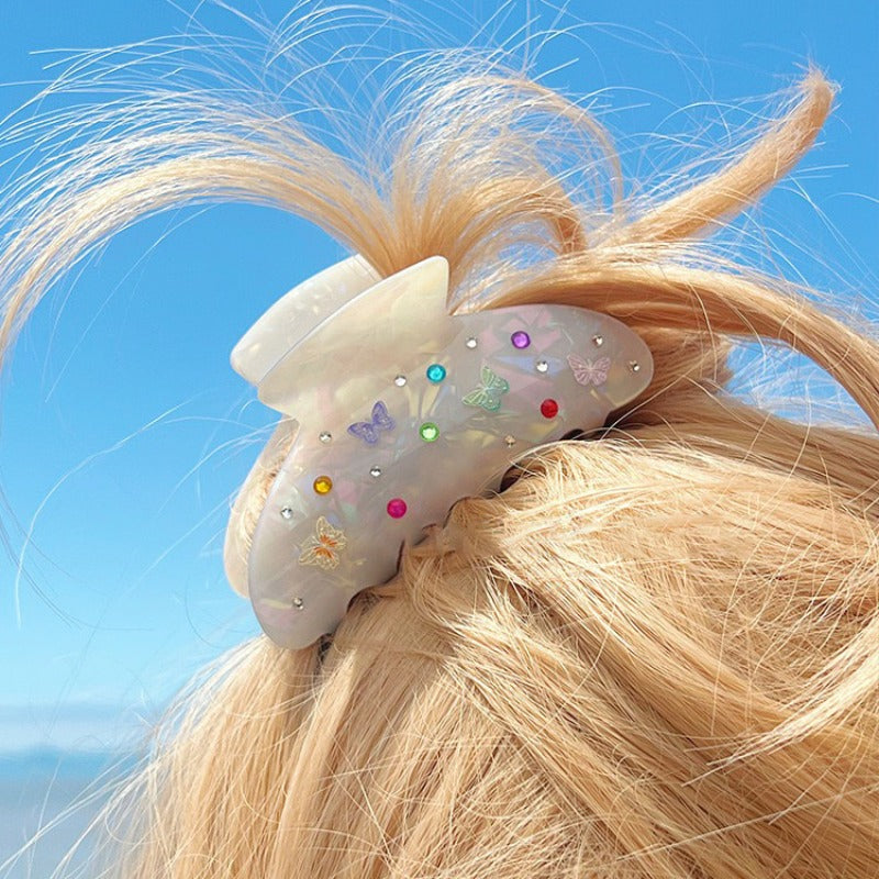 Rainbow Butterfly Hair Claw