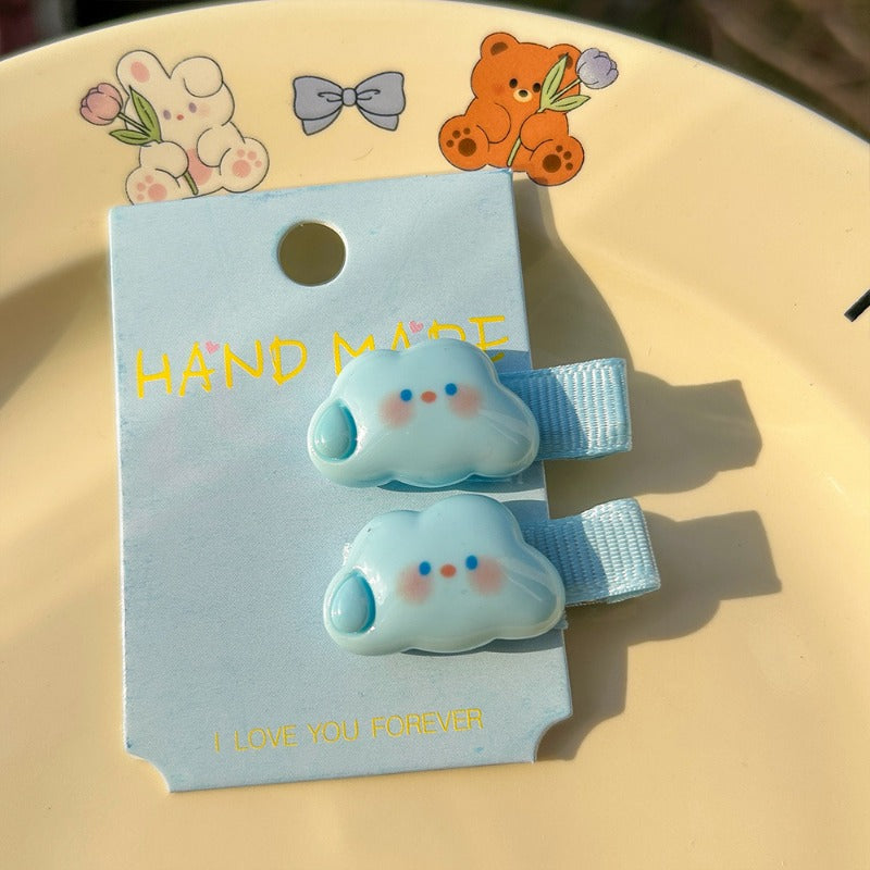 Cute Pastel Blue Hair Clips