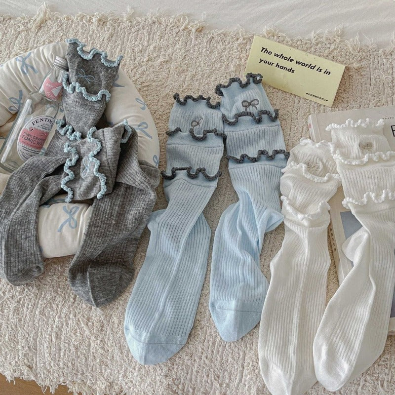 Sweet Frilly Ruffle Cotton Socks