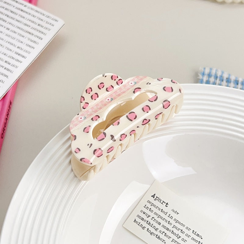 Plaid Large Hair Claw Clips
