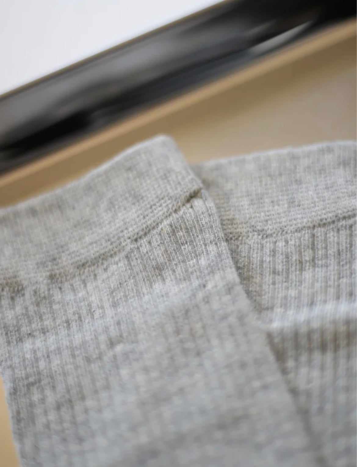 Soft Ribbed Crew Socks