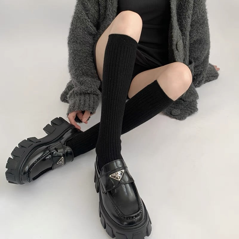 Cozy Over-the-Knee Ribbed Socks