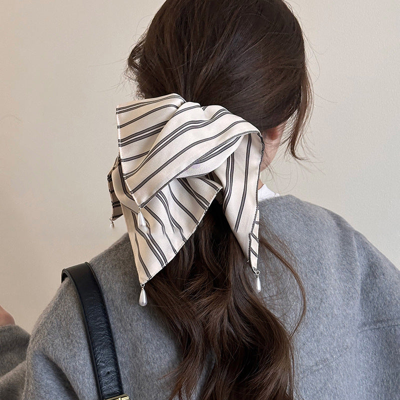Polka Dot Lace Scrunchie