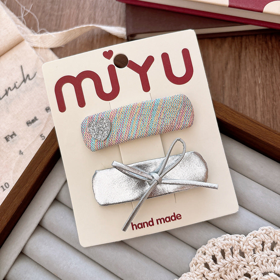 Miyu Sparkling Silver Hair Clips