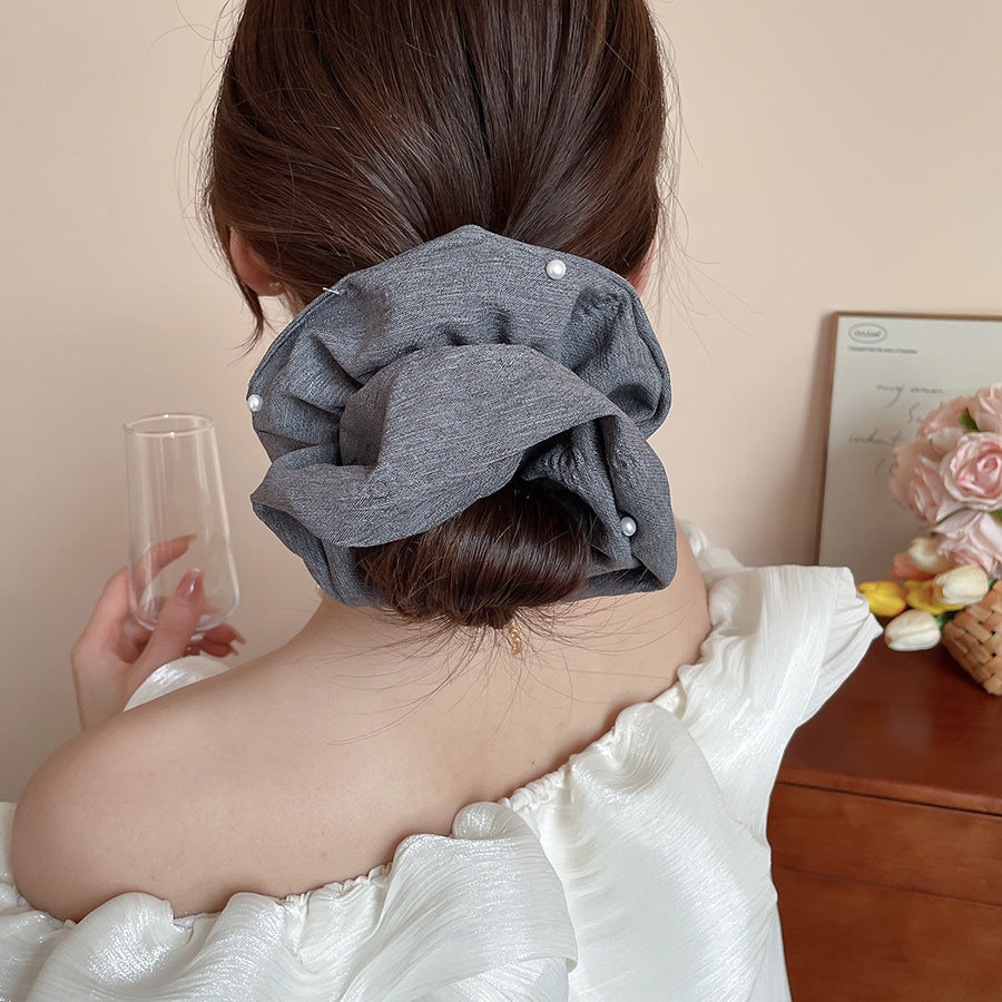 Polka Dot Lace Scrunchie