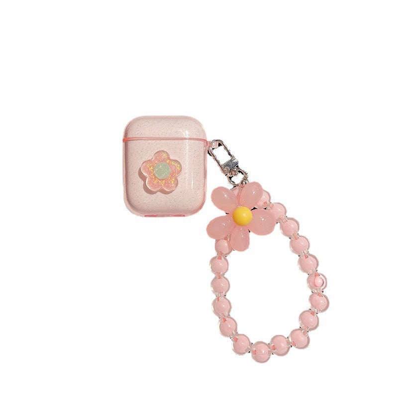 Floral Beaded Chain Airpods Case