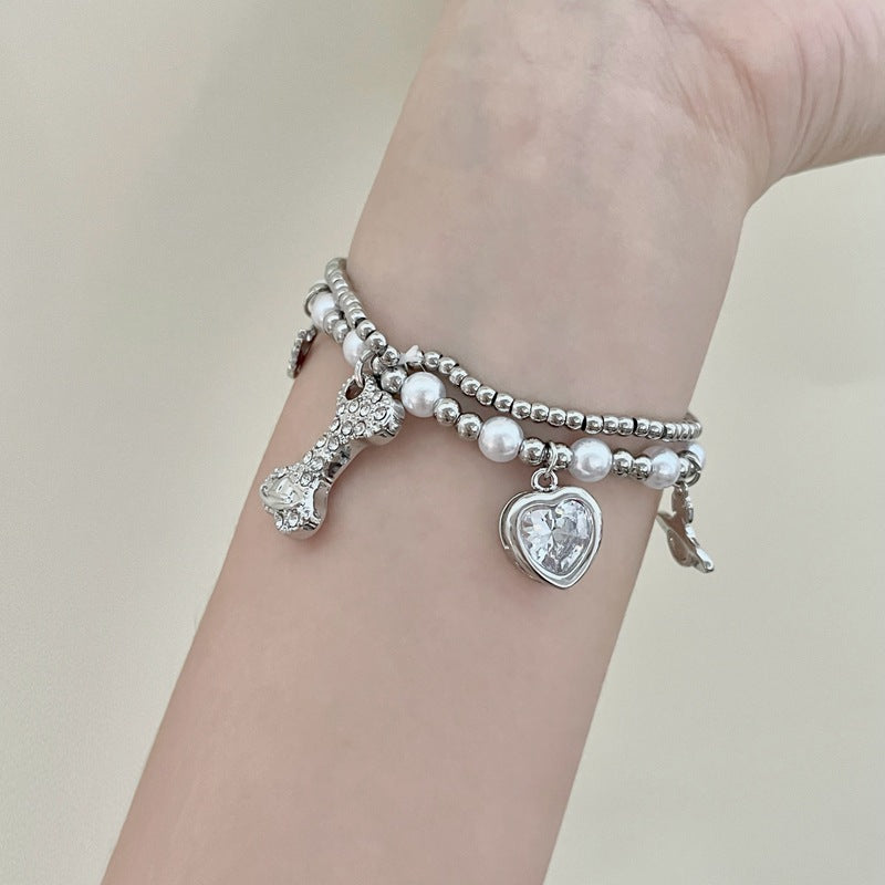 Mini Bone silver Bracelet