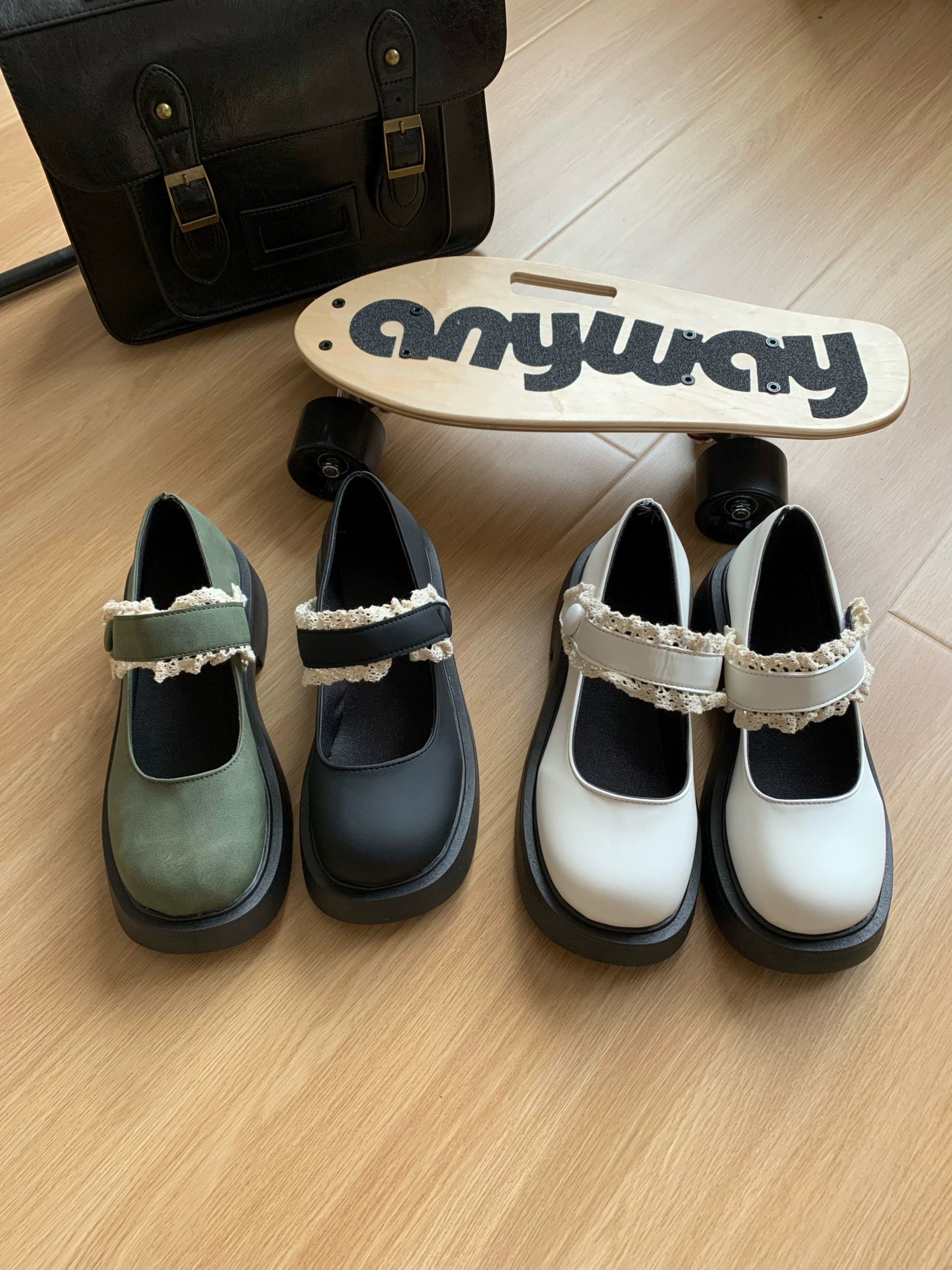 Vintage Forest Mary Jane Flats