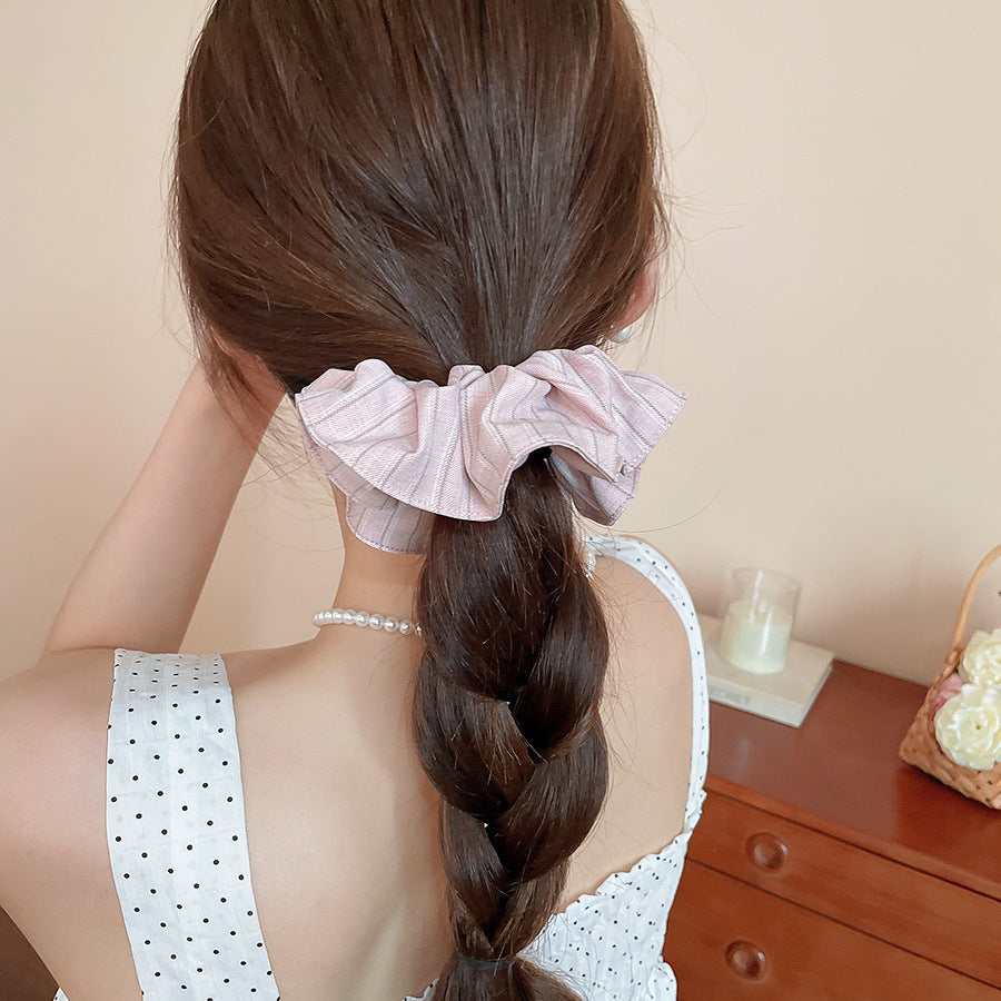 Polka Dot Lace Scrunchie