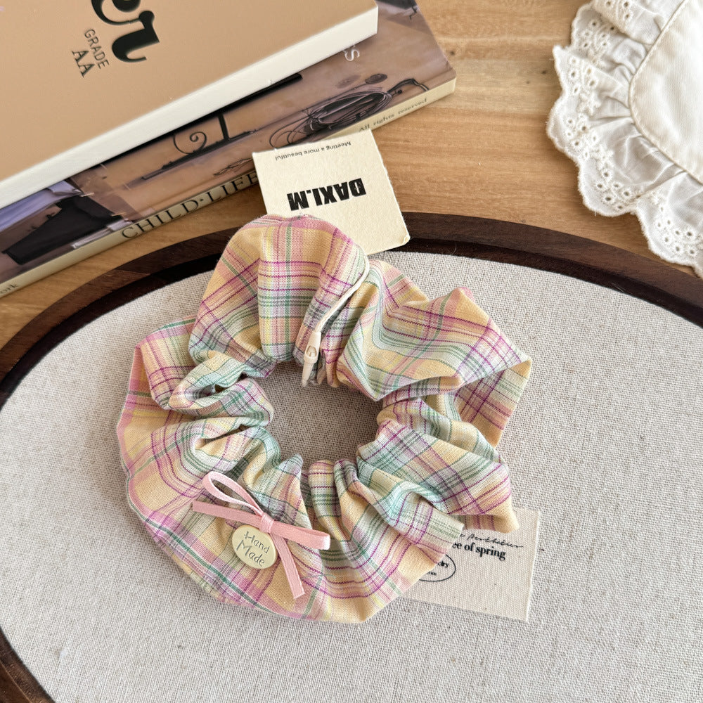 Pastel Plaid Hair Clip Set