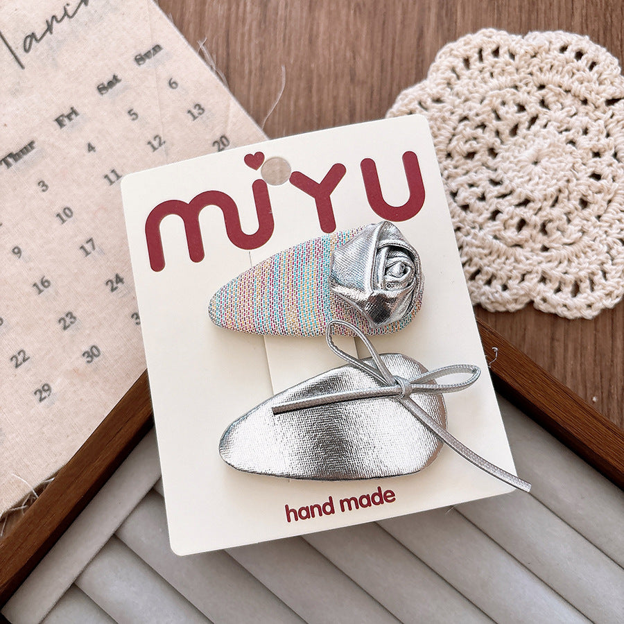 Miyu Sparkling Silver Hair Clips