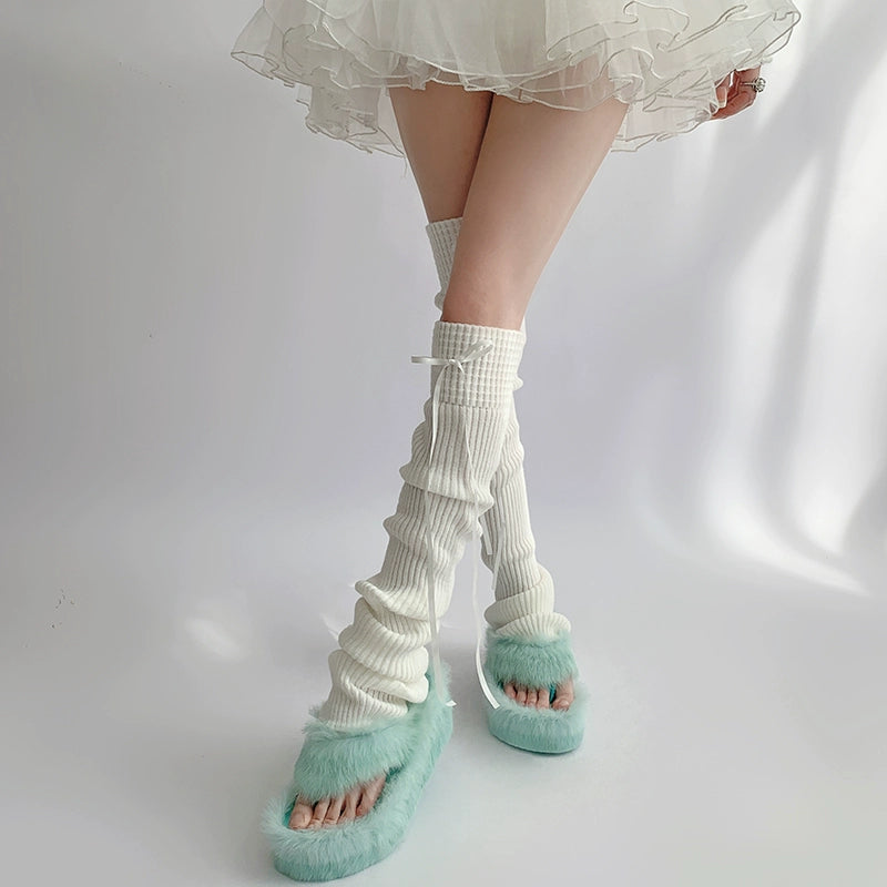 Cozy Ribbed Knit Slouch Socks