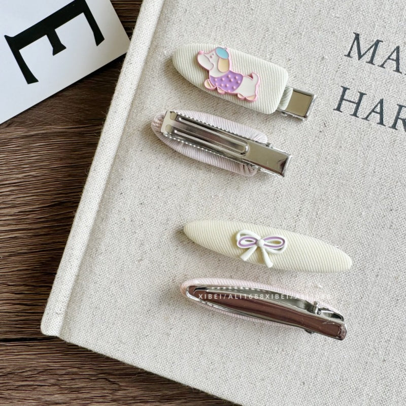 Pastel Dog Bow Hair Clips