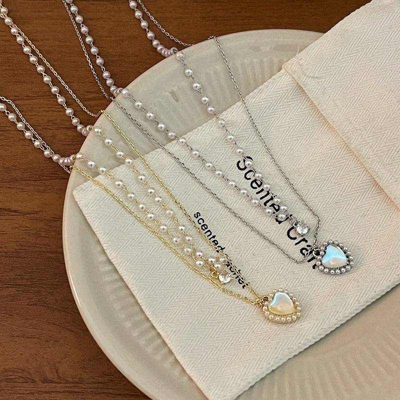 Shiny Heart Gem Necklace