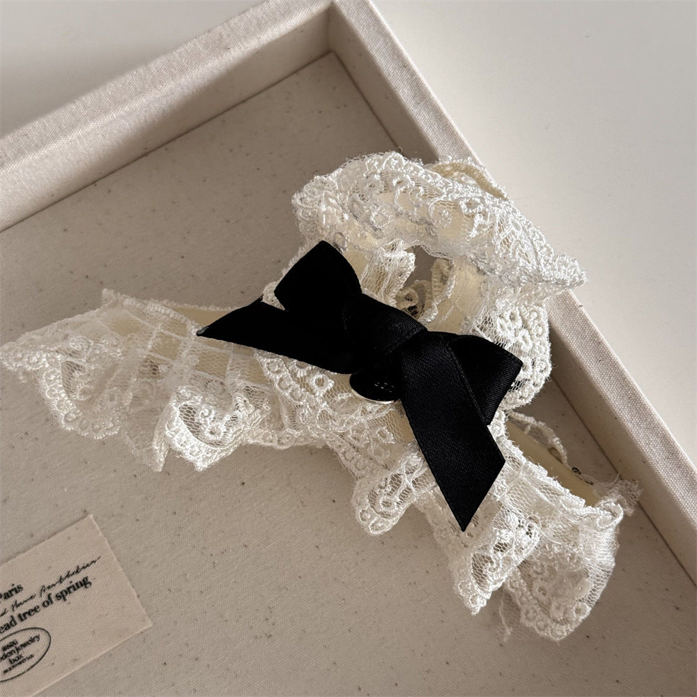 Elegant Pearl Lace Hair Clips