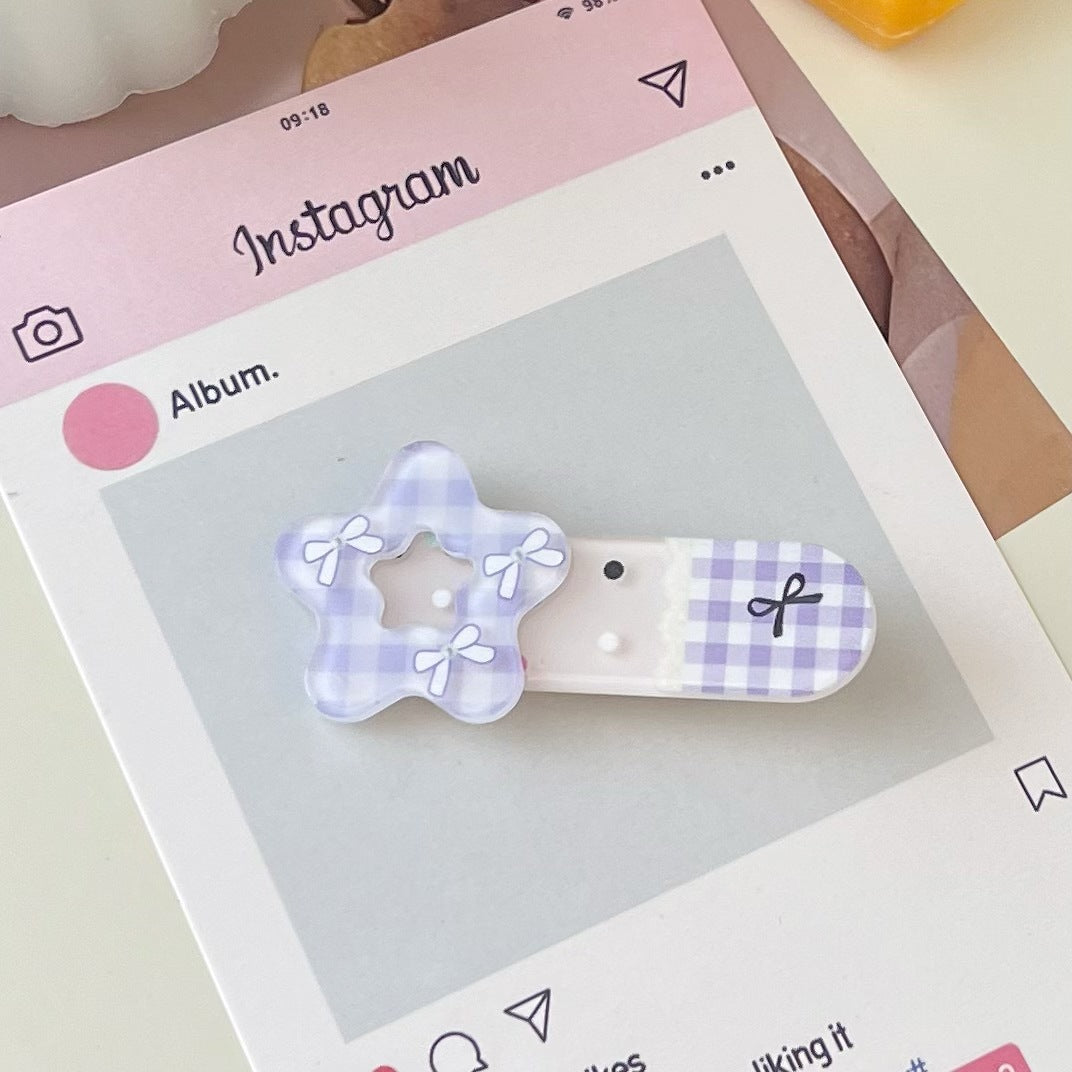 Handmade Pastel Star Hair Clips