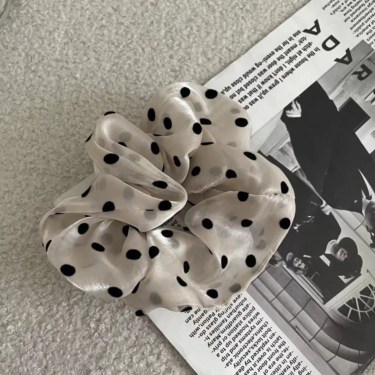 Floral Dotted Chiffon Scrunchies