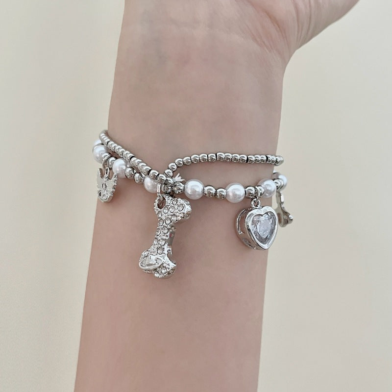 Mini Bone silver Bracelet