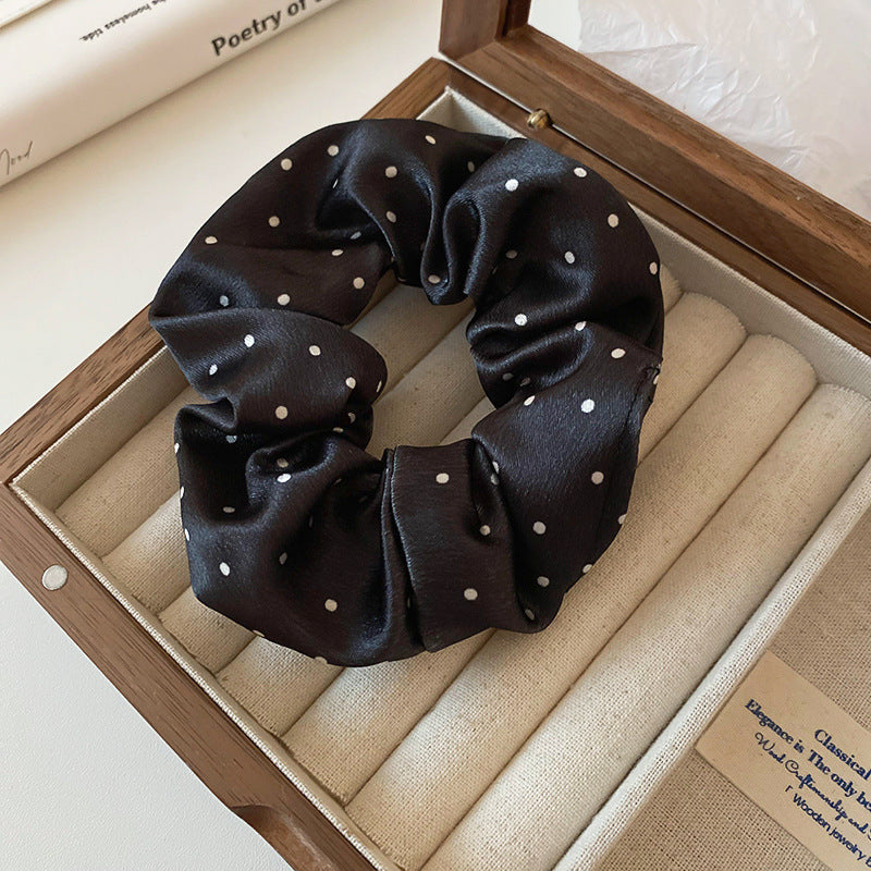 Polka Dot Lace Scrunchie