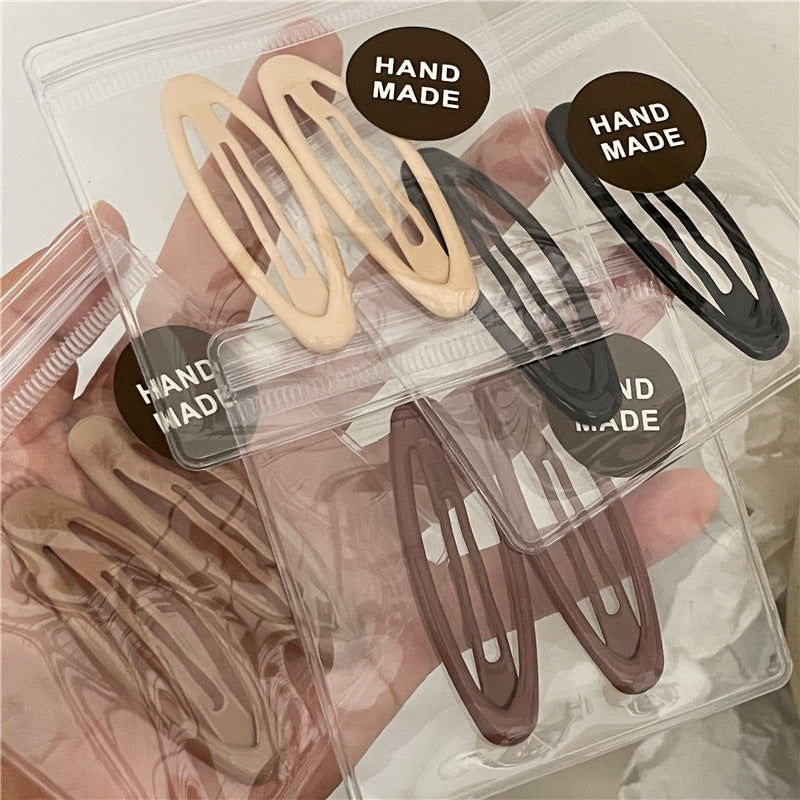 Neutral Matte Snap Hair Clips