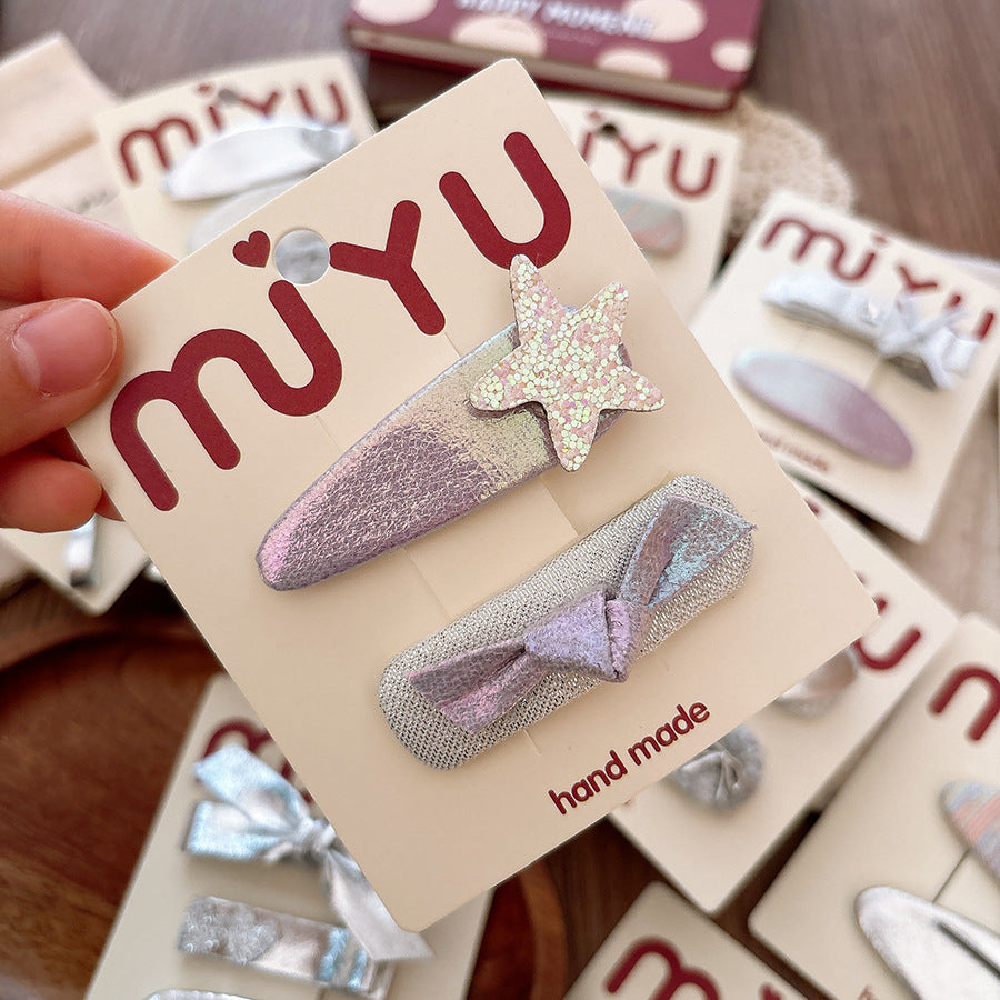 Miyu Sparkling Silver Hair Clips