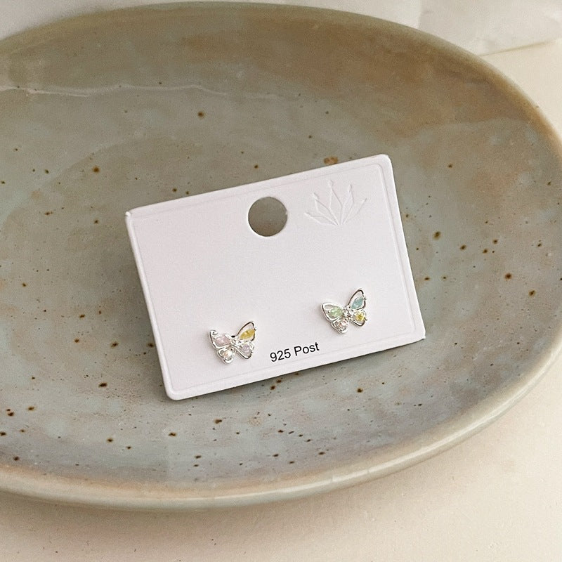 White Mini Butterfly Earstud