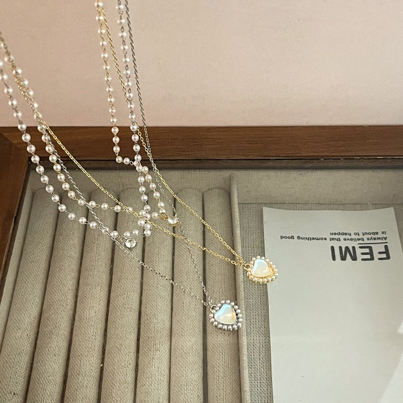 Shiny Heart Gem Necklace