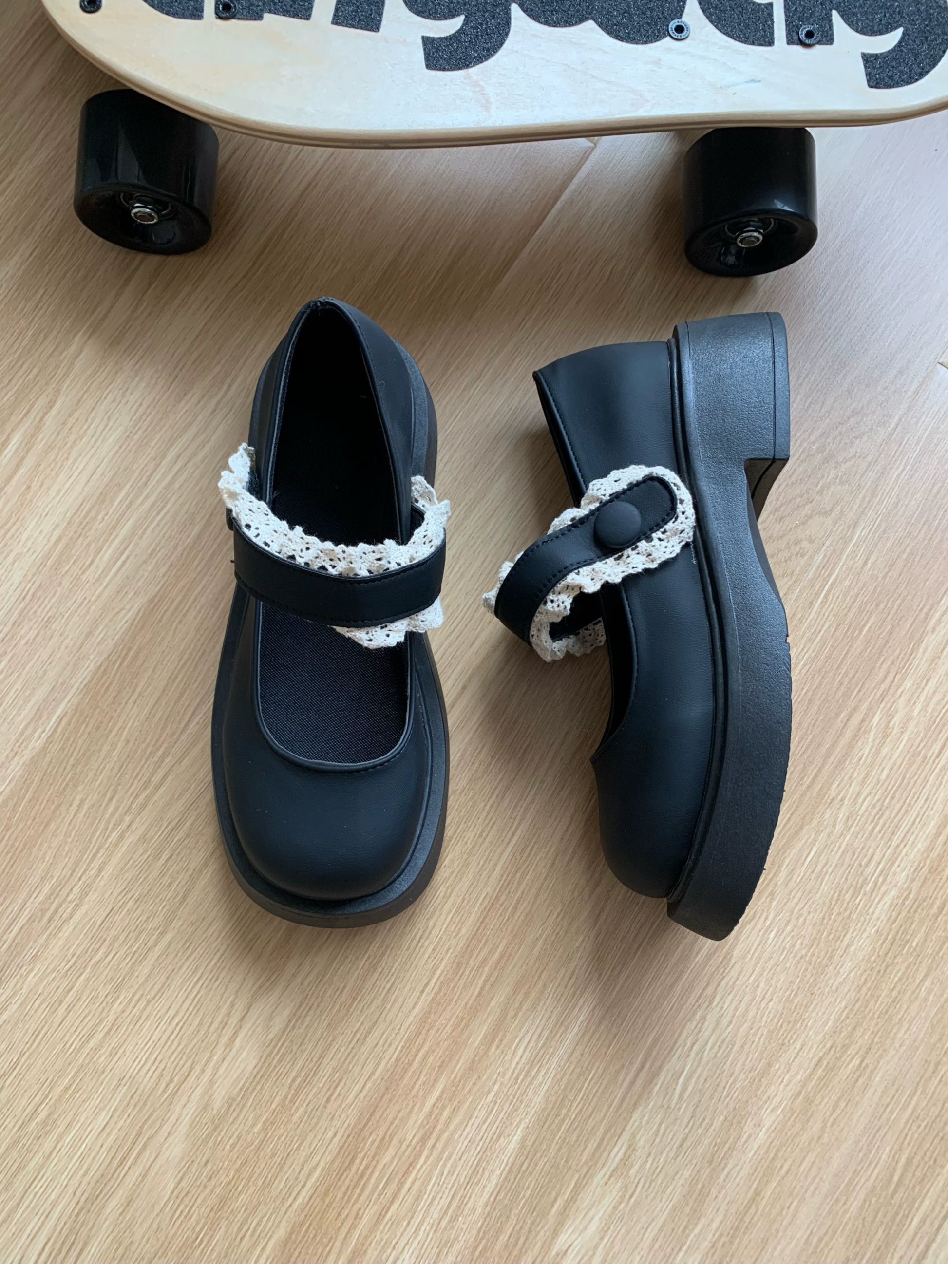 Vintage Forest Mary Jane Flats