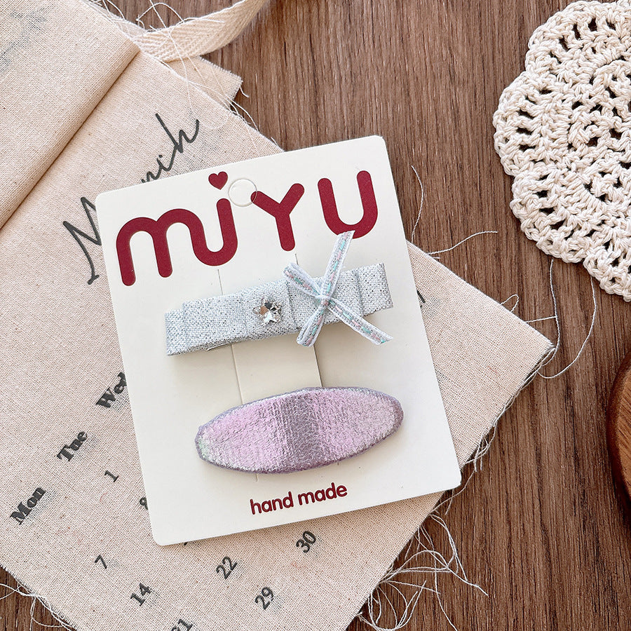 Miyu Sparkling Silver Hair Clips