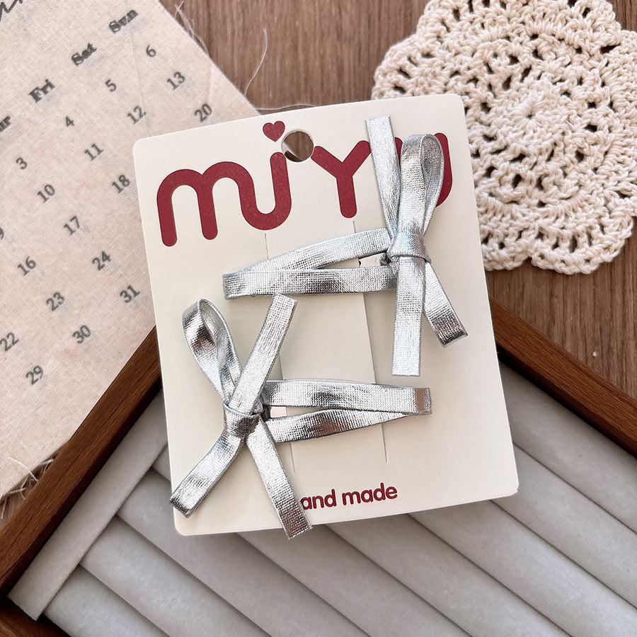 Miyu Sparkling Silver Hair Clips