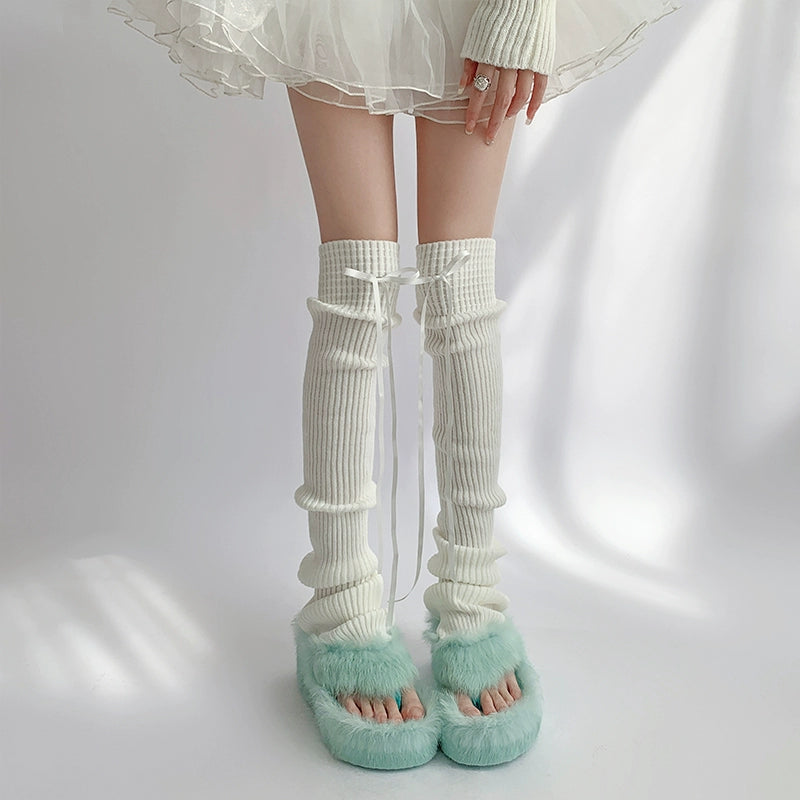 Cozy Ribbed Knit Slouch Socks