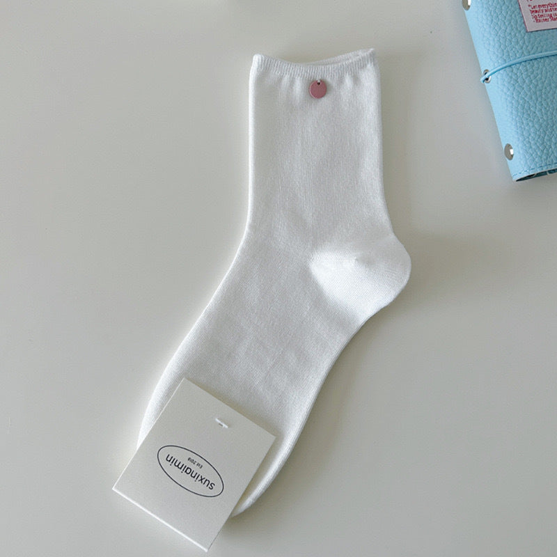 Sweet Pastel Bow Cotton Socks